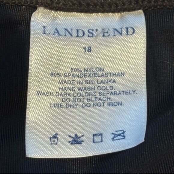 Lands' End Women's One Piece Classic Dark Brown Swimsuit Size 18 - Picture 3 of 11